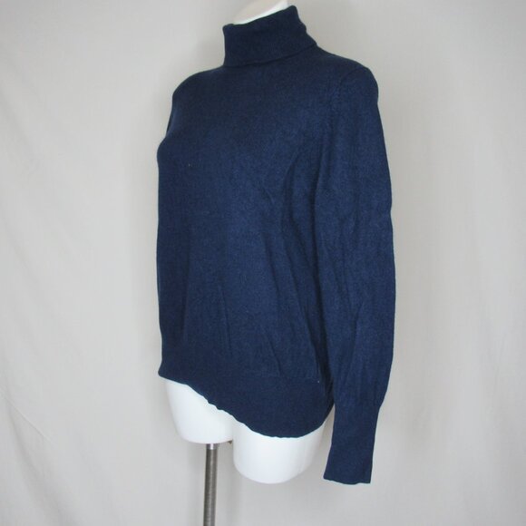 Neiman Marcus Blue 100% Cashmere Turtleneck Sweater Women's Plus 2X - Picture 2 of 8